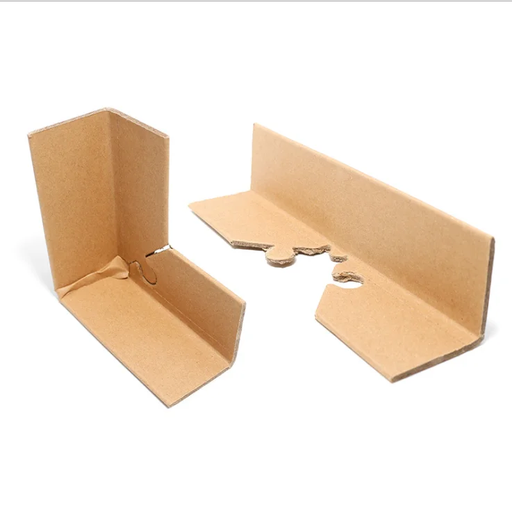 ECO friendly L Shape Paper Brown Kraft Paper Edgeboard Paper Cardboard Corner Protector Edge Board Protection