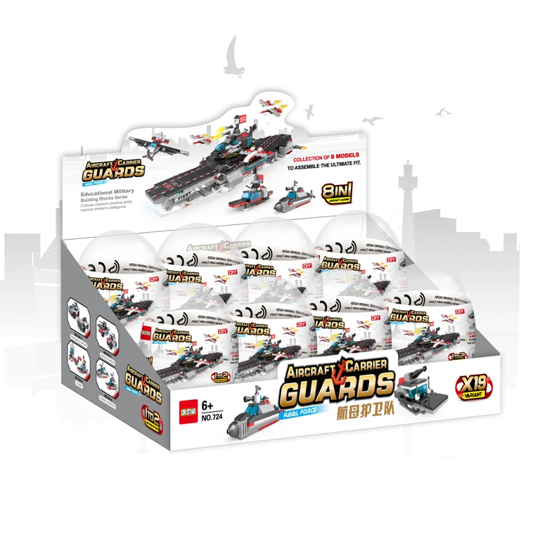 Building Block Capsule Toys Assorted Learning Building Riot Police&Helicopter Educational Assembling Construction Toys For Kids