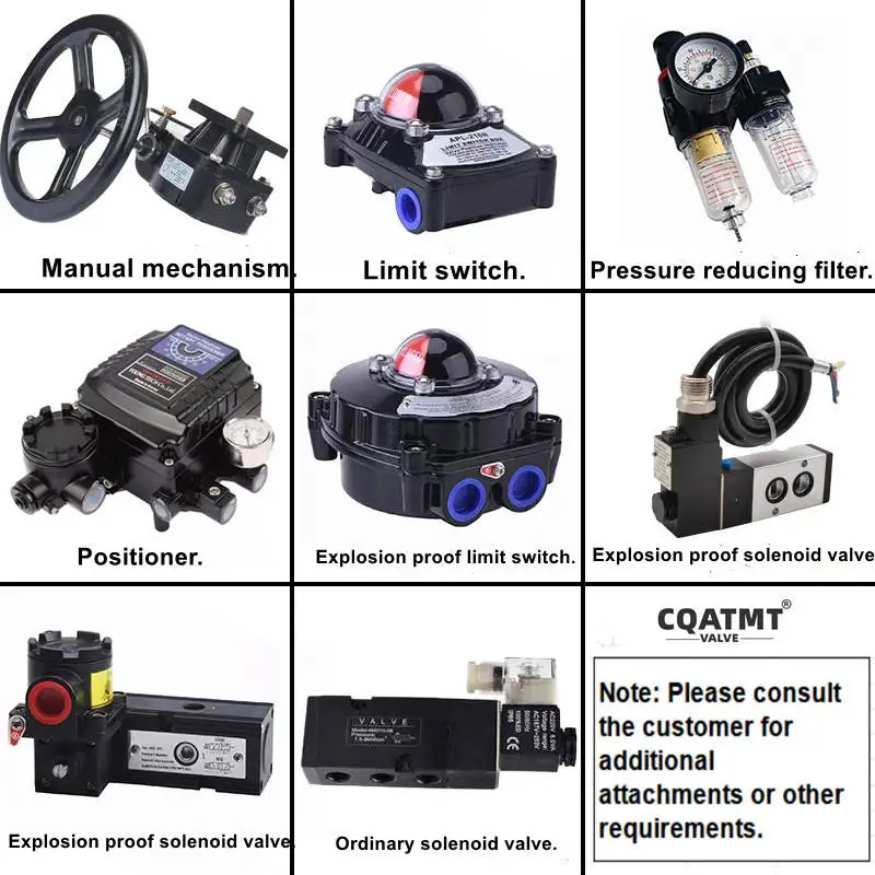 CQATMT Flanged Stainless Steel Pneumatic Ball Valve High Pressure Actuated Ball Valve Flange Stainless Steel Ball Valve