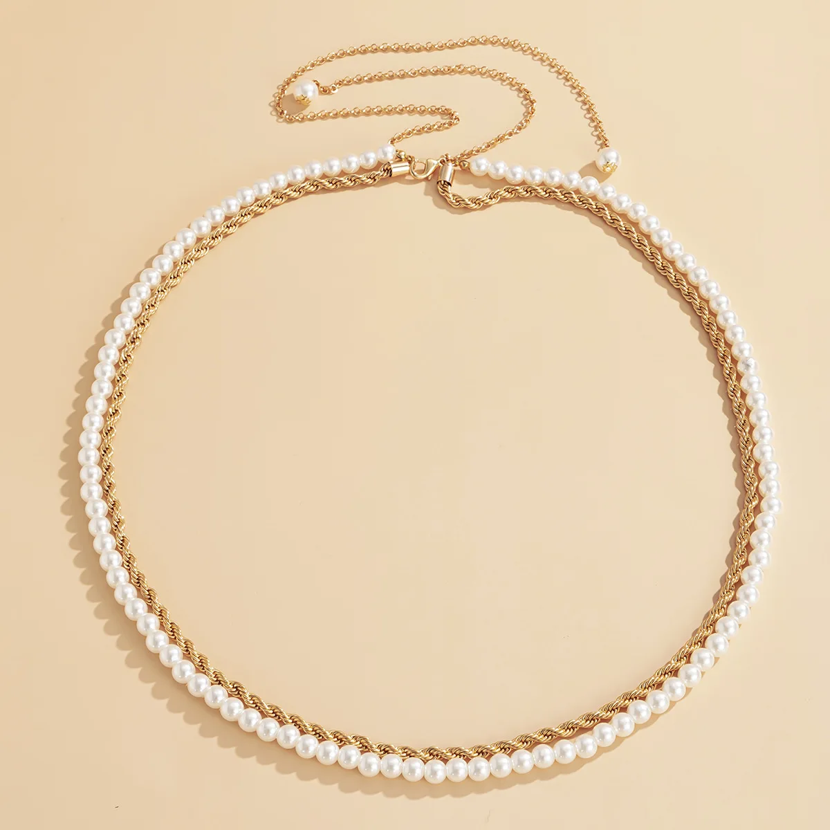 2021 New European and American Fashion Simple Multi-layer Body Chain Retro Street Accessories Party Pearl women