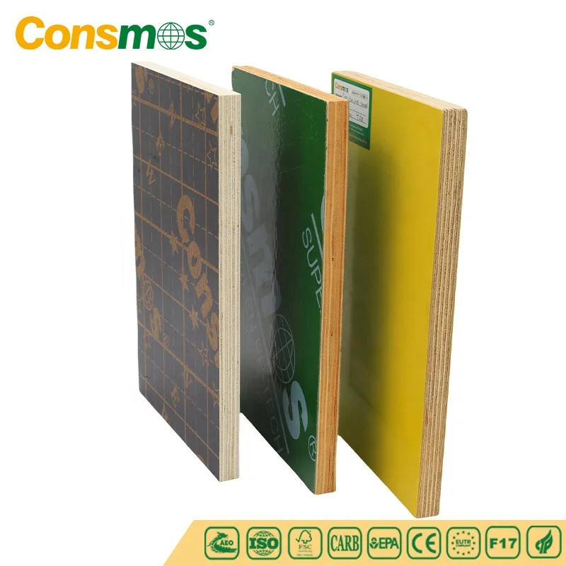 FSC/CE/ISO/CARB Certificates Anti-slip Hardwood Formwork Film Faced Shuttering Plywood Price with Construction Sample