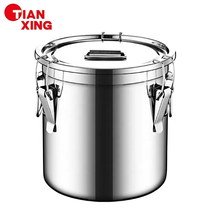 Larger Capacity Kitchenware Stainless Steel Canister Set Airtight Grain Rice Food Container Food Storage Box For Kitchen