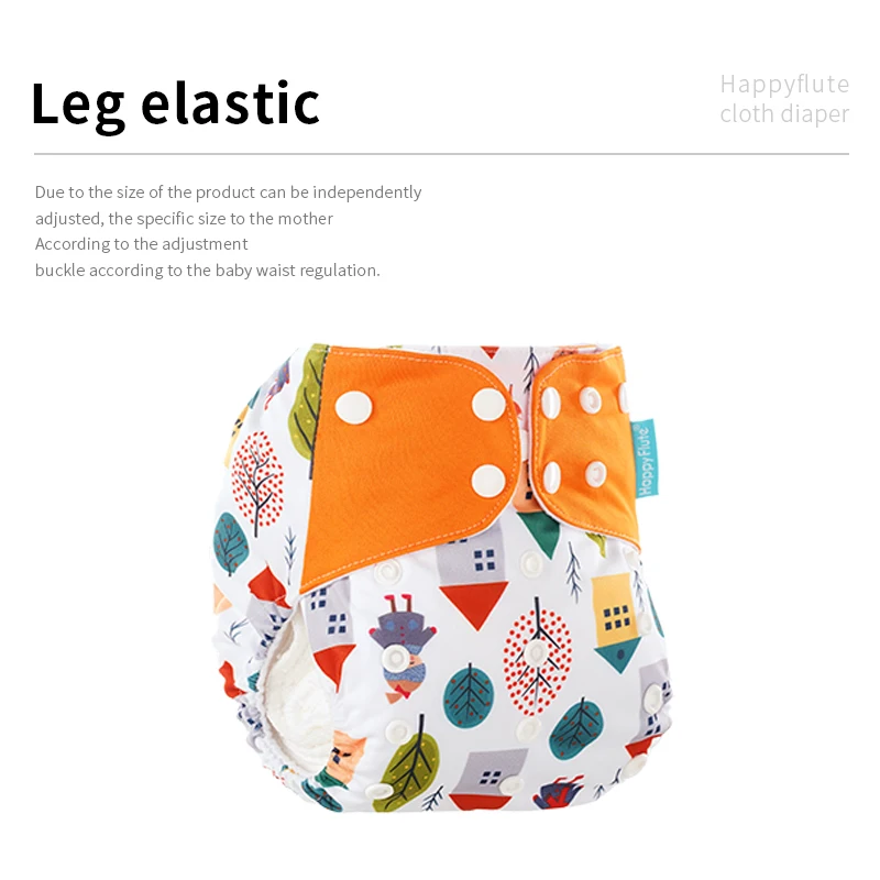 Popular Diapers Baby Reusable Nappies OEM/ODM Animal Pattern Cloth for Babies 3-15kg