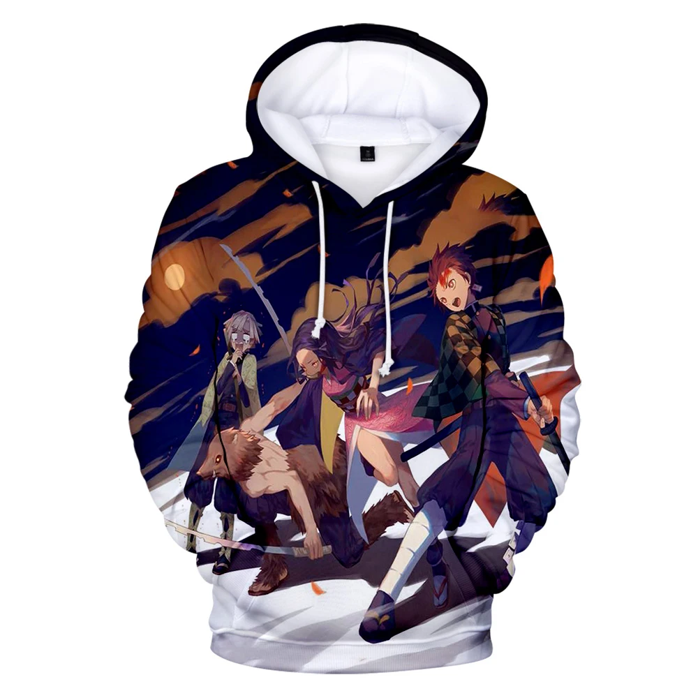 Fitspi Anime Kimetsu No Yaiba 3d Hoodies Sweatshirts Men Women Harajuku Sweatshirts Boys Girls Tracksuits Clothes