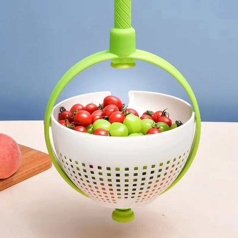 Kitchen Sink Drain Basket Rotating Centrifugal Vegetable Spinner Fruit Creative Spinner Salad Dehydrator