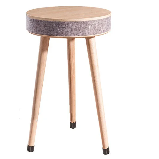 
 Многофункциональная круглая современная деревянная подставка под динамик с двумя USB-портами  