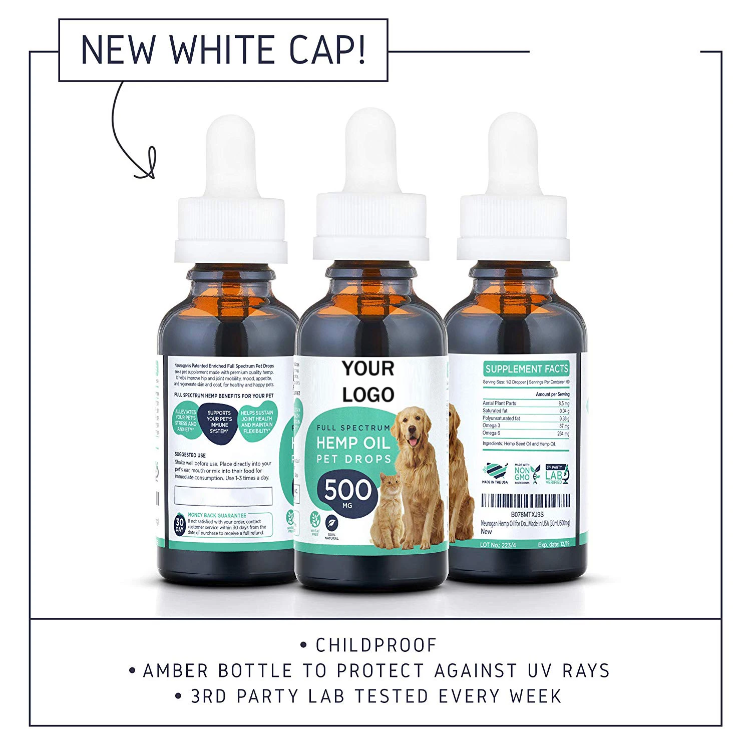 
2020 new style Hemp CBD Oil for Dogs for pet NO GMO Best Quality with Best price 