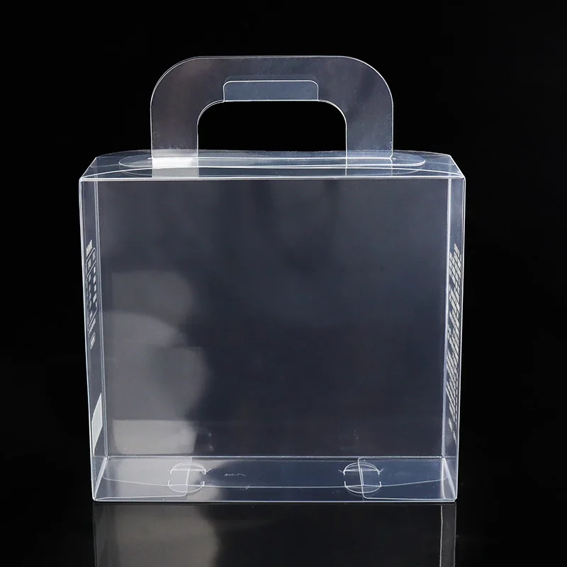 Custom Printed Clear Plastic Folding Box Packaging Gift Packaging PVC Box with Handle