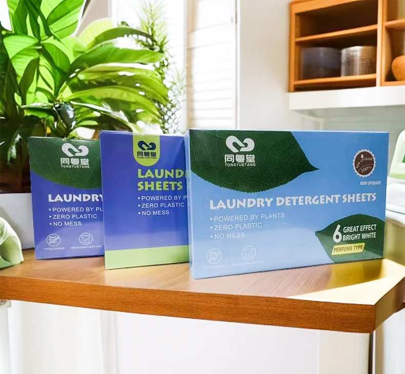 Envelope Eco Friendly Laundry Detergent Sheets Plant-Derived Formula Laundry Strips Without Phosphate