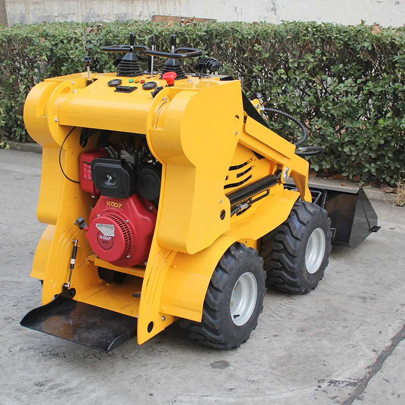 Mini loader skid steer loaders with tracked snow blower lawn mower breaker hammer earth-moving machinery mini skid steer loader