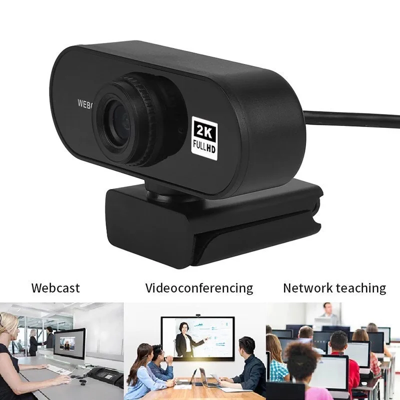 OEM Small Desktop Camera Mini Computer 2k Webcam 4k  30fps Chat Webcam Zoom USB PC Camera With Microphone