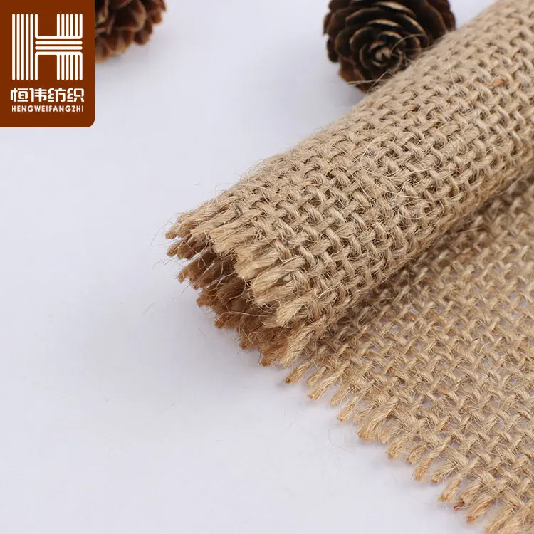 100% Natural Solid Color Jute Fabric Roll India Wholesale Jute Cloth
