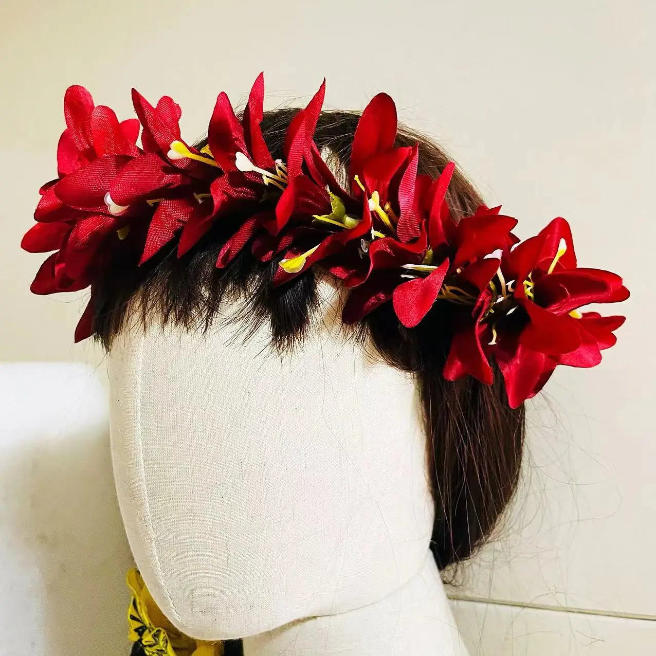 Cloth Lily flowers headleis Artificial tropical flower Island frangipani tiare hibiscus pin comb headband dancing party accessor