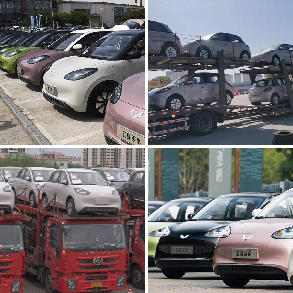 2024 Wuling Bingo Mini EV Electric Hatchback Car from China 4-Seater with Lithium Battery Left Steering
