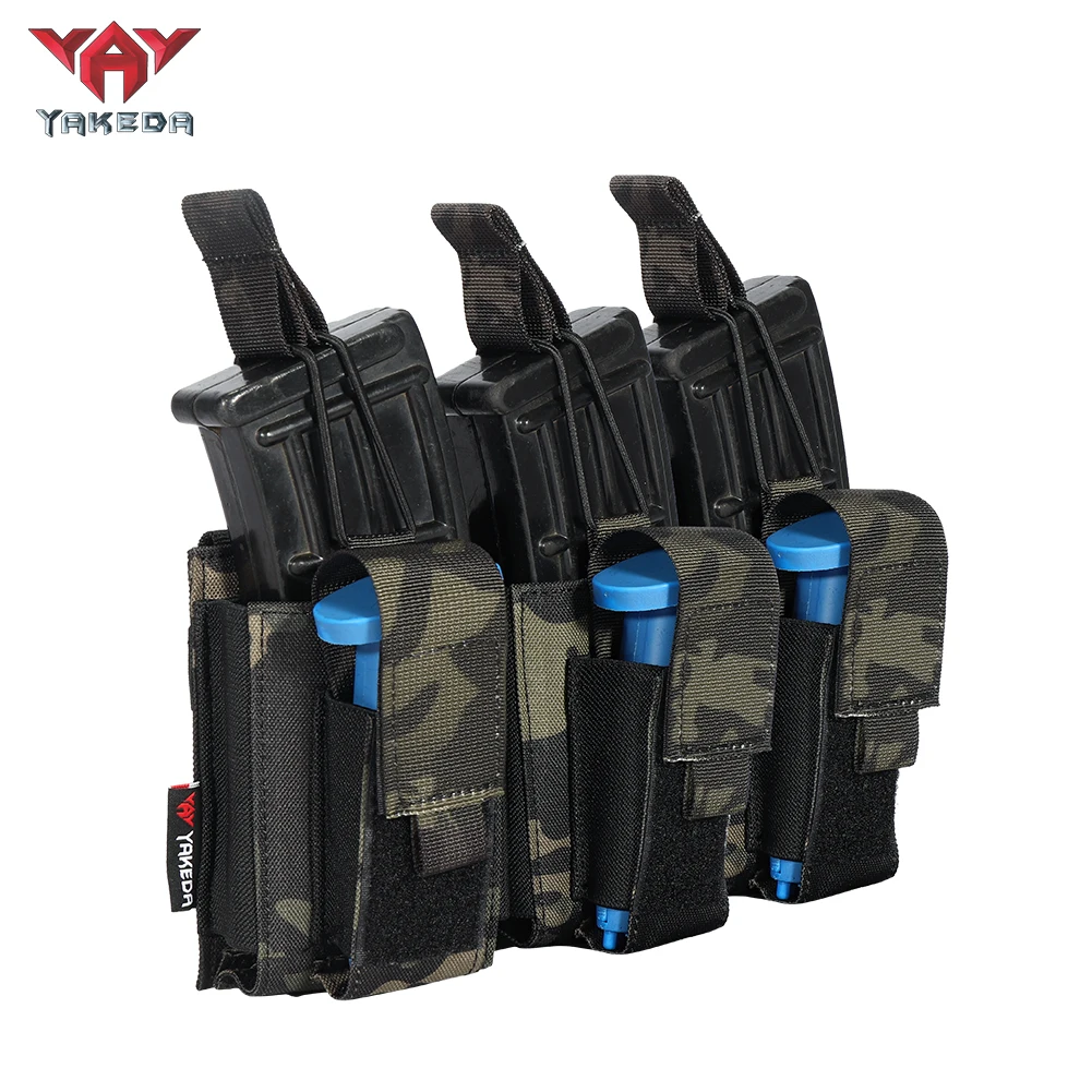 Yakeda Tactical Vest Dual Mag Pouch MOLLE Equipo Tactico Holster Tactical Equipo Combat Duty Belt Triple Magazine Pouch