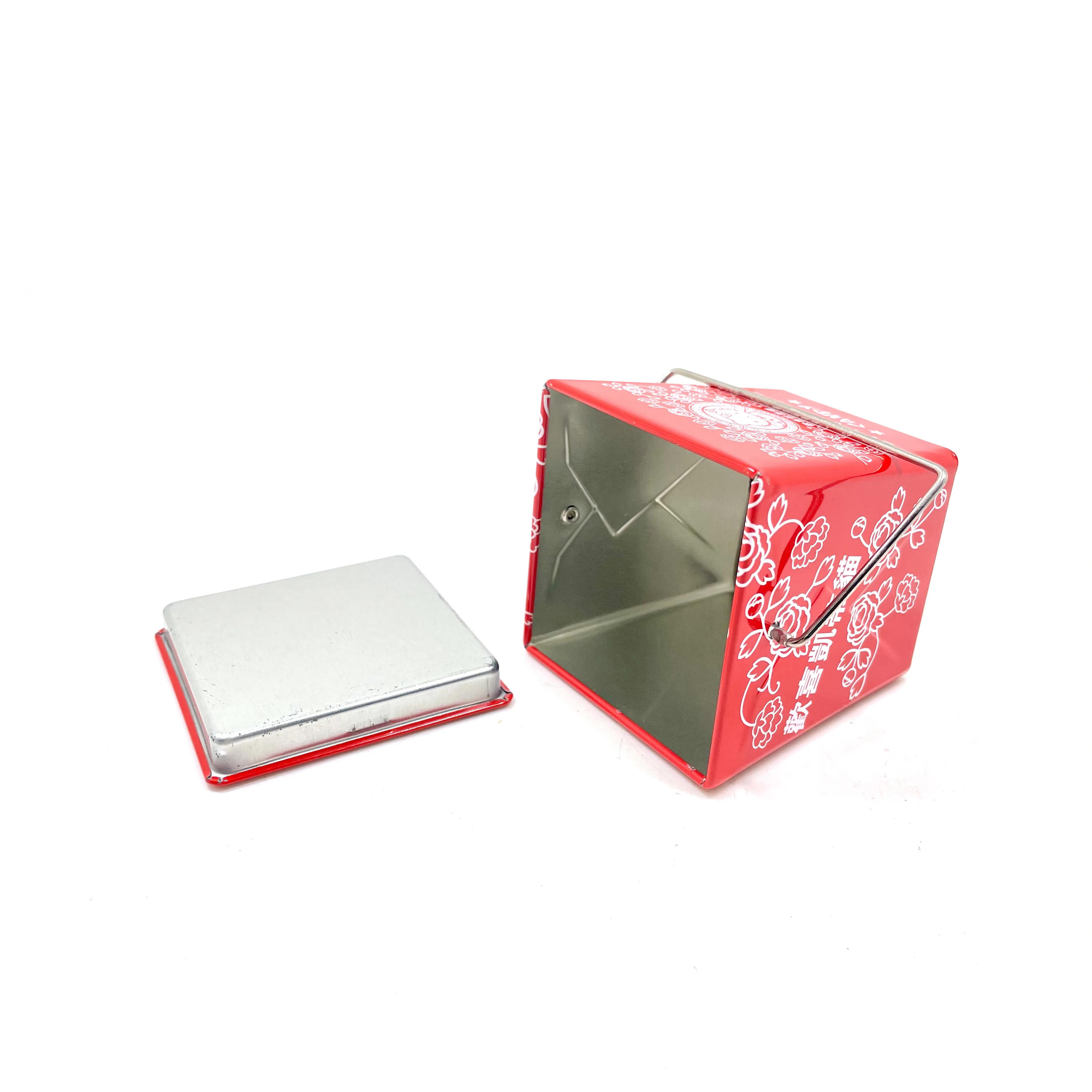 Custom small size cute empty tin box storage tin can candy chocolate packaging can