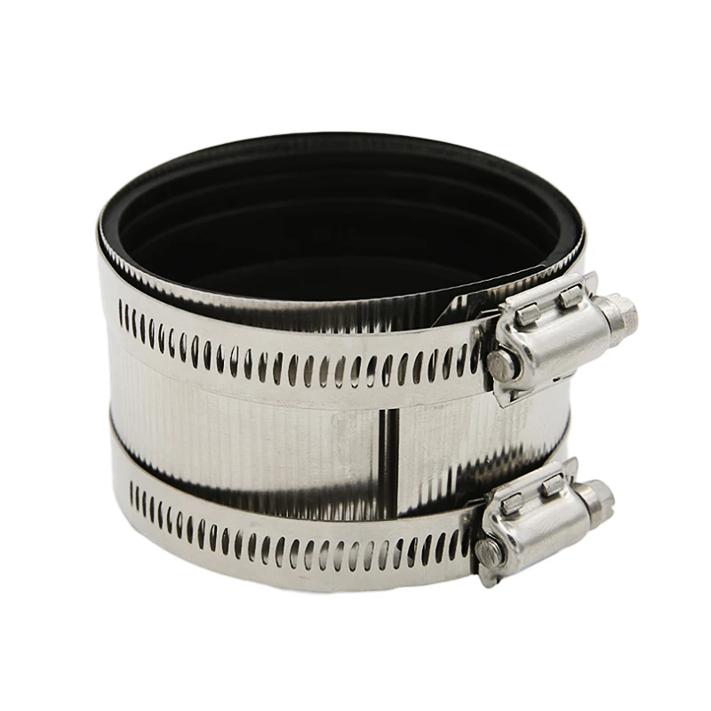 Heavy duty pipe fittings A type no-hub rubber lined couplings clamp