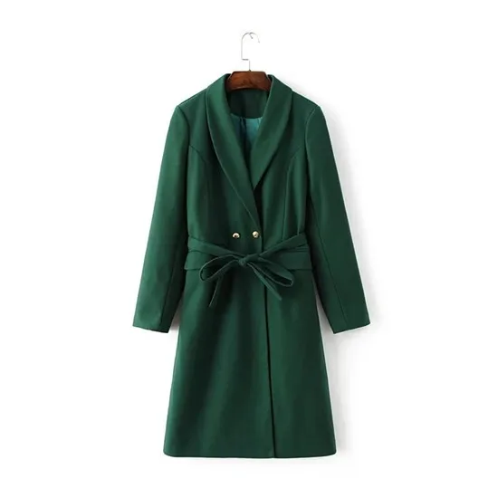 
Windbreaker Cardigan Bodycon Women Casual Long Wool Great Coat Classic Fashion Autumn and Winter Girl Lady Women Customized Size 