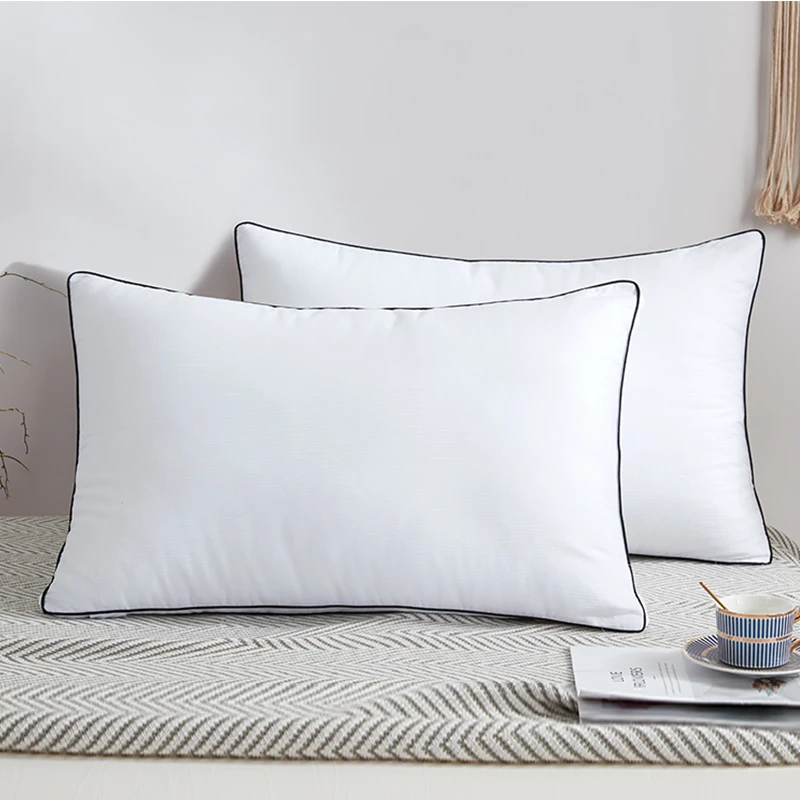 Wholesale 5 Star Luxury Hilton Hotel Collection Sleeping Microfiber Goose Down Filling White Pillow