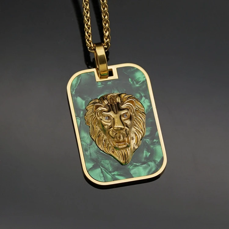 Luxury Fashion Stainless Steel Waterproof Non Tarnish Lion Pendant Fine Jewelry Necklaces for Women Men Valentines Gift