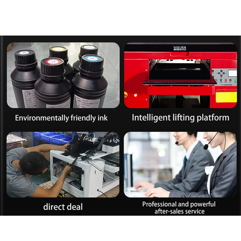 Automatic A3 Flatbed Printer for Phone case Printing  Metal Uv Dtf Printer Print Heads Uv Dtf Printer for Uv Sticker Printing