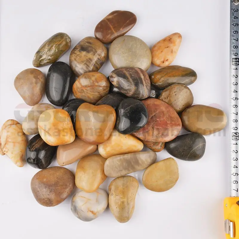 High Polished Natural Mix Color Cobblestone Paving Outdoor Garden Stone Decorative Landscaping Rock River Stone Pebble Cobble