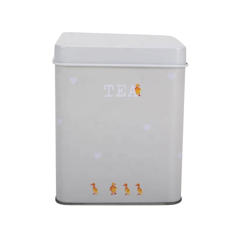 Large Metal Bamboo Lid Kitchen Storage Bread Bin Set Storage Bins with Handle