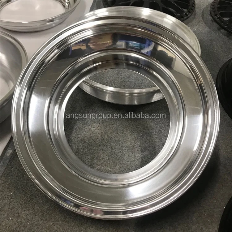 Chinese factory 6061 T6 material 15 to 18 triple step lip slant lip 5 inch polished felgen alloy for bbs series oz forged wheels