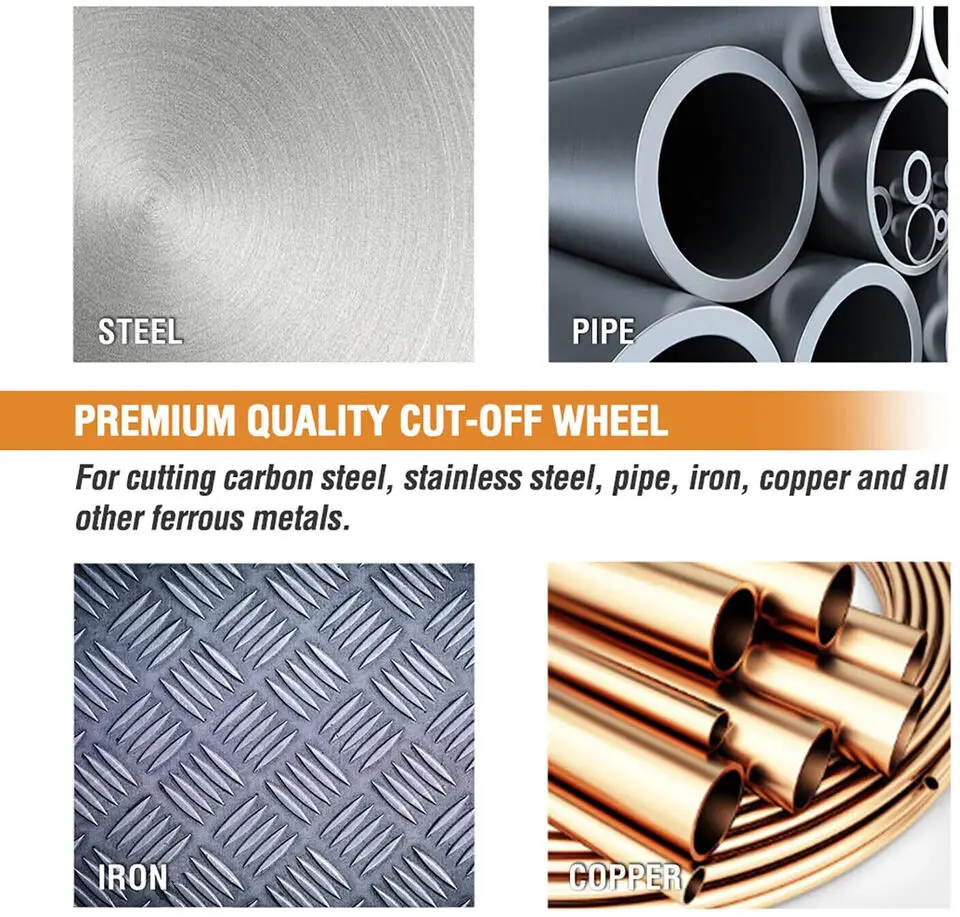 9-Inch round Cutting Disc for Metal & Stainless Steel 9x.075x7/8 Cut-Off & Grinding Wheels  Aluminum Oxide Applications