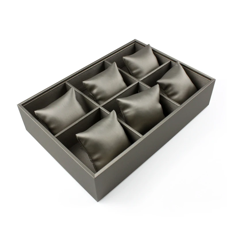 Wholesale  PU Leather Display Jewelry Luxury Jewelry Tray Display for Ring Necklace Earring Custom Jewelry Display Tray