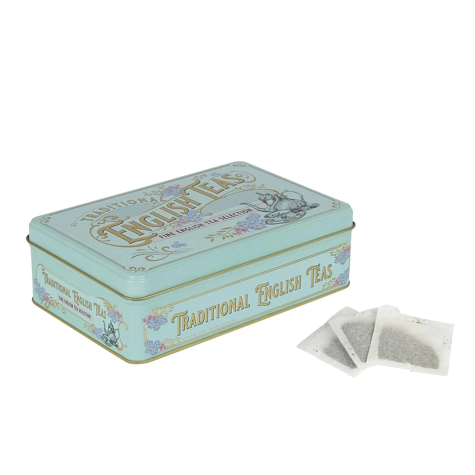 Wholesale Rectangle Recyclable Tea Tin Box Empty Metal Tin Can For Food
