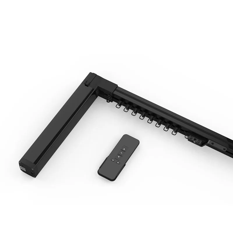 Factory outlet high-quality Black Motor track Remote Smart Curtain Accessories With Motorized Curtain Track