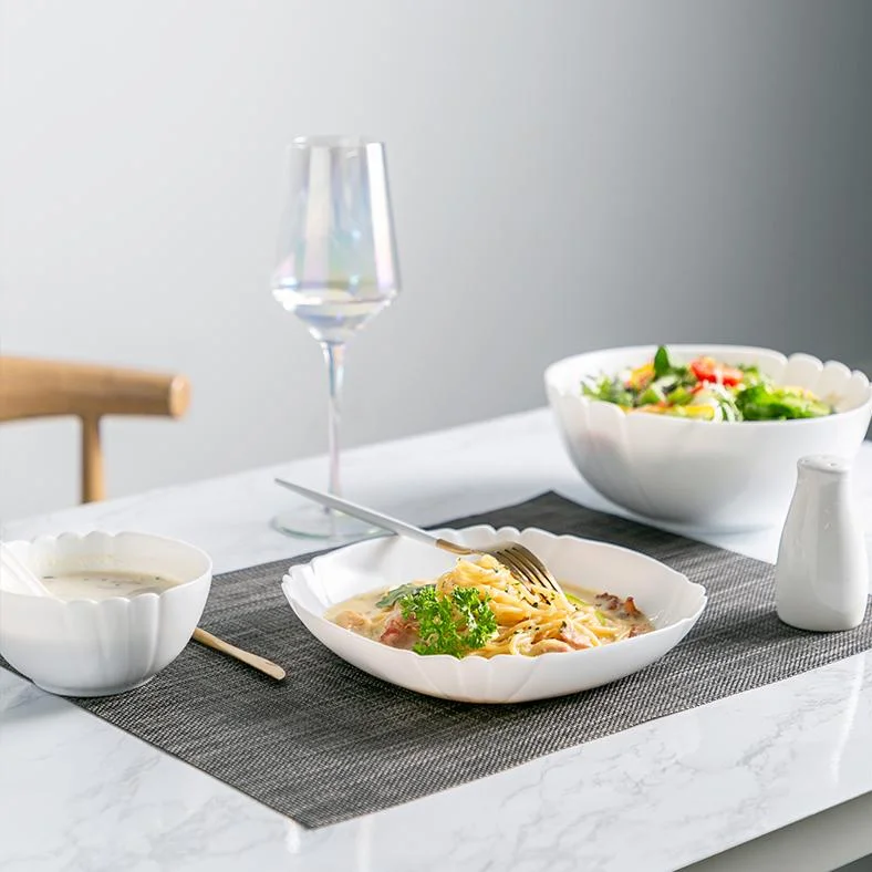 Настраиваемые столовые наборы, Столовые сервизы из опалового стекла, керамический Обеденный набор, стеклянная посуда из опала