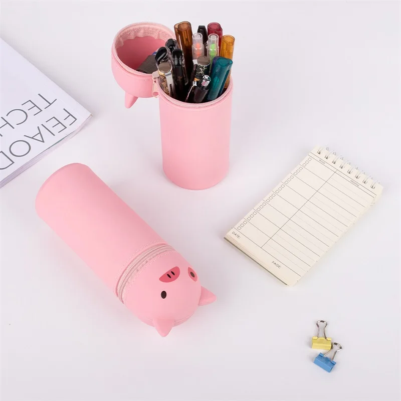 ODM Wholesale Silicone Pencil Case Kids School Pen Holder Reusable Pencil Holder for Desk