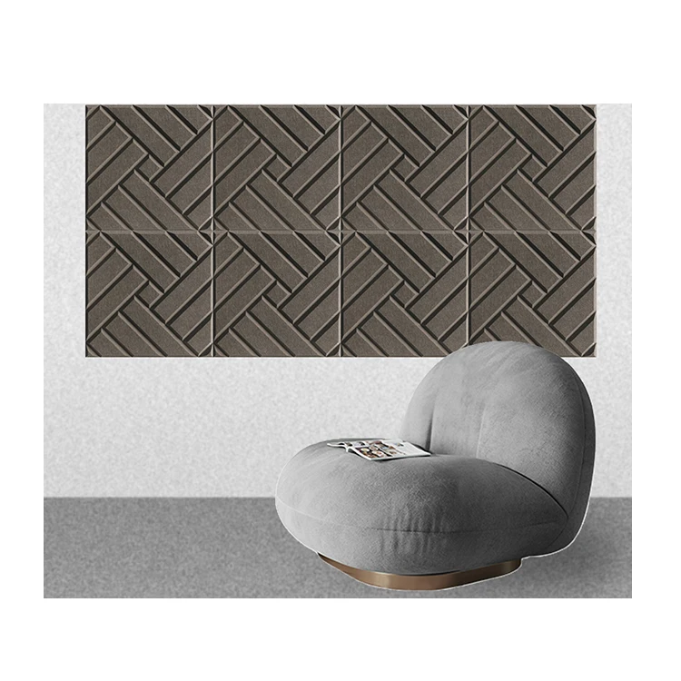 V-shaped Sculpted Sound Absorber Wall Decoration Material For Home Theater Acoustics