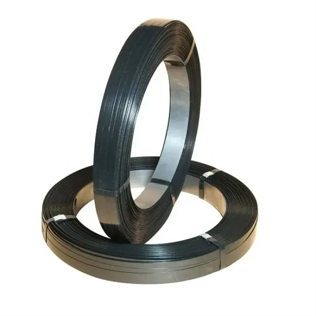 Hot Dipped Galvanized Strip baking blue tempered steel strapping Q195 Q235 black paint recoiling adjustable cable armor strap