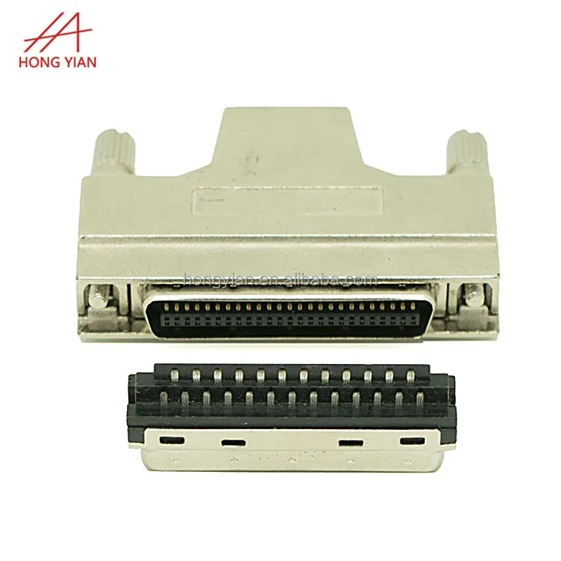 Винтовой замок D-sub 50 pin SCSI HD 50 pin Штекерный соединитель для припоя