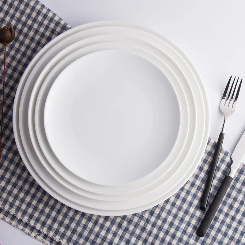 Cheap Restaurant Dinnerware Ceramic Plate White Dinner Plates