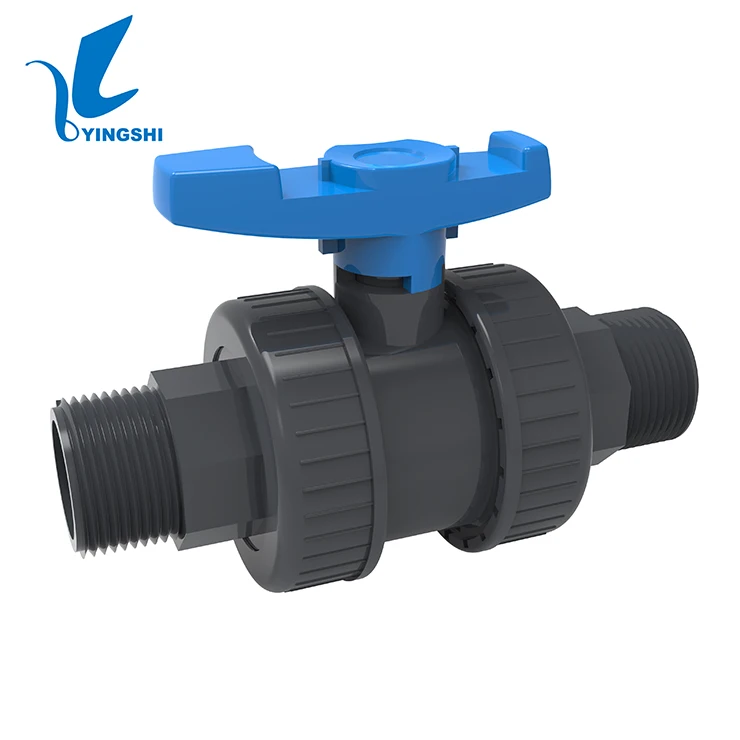 Hot Sale high quality Plastic Water Valve for swimming pool PVC Double Union Ball Valve