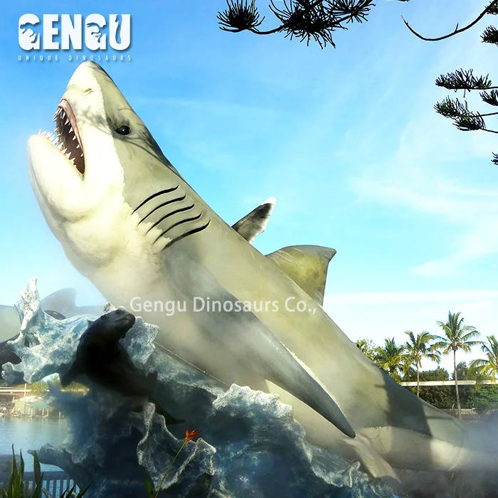 Realistic 3D Rubber Shark Model Robotic Shark