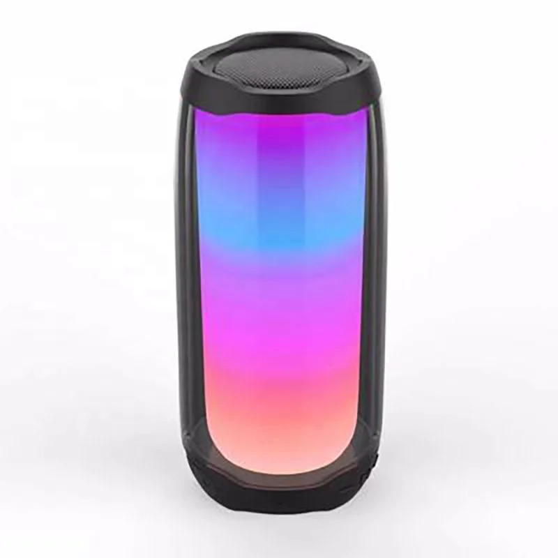 Portable Outdoor Speaker Party LED Light High Power Stereo Speaker Bottle Bass Colorful Pulse 4 BT Speaker