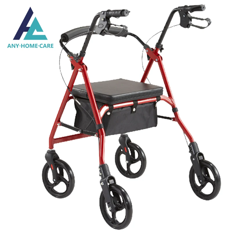 Adult aluminum disabled folding walker rollator