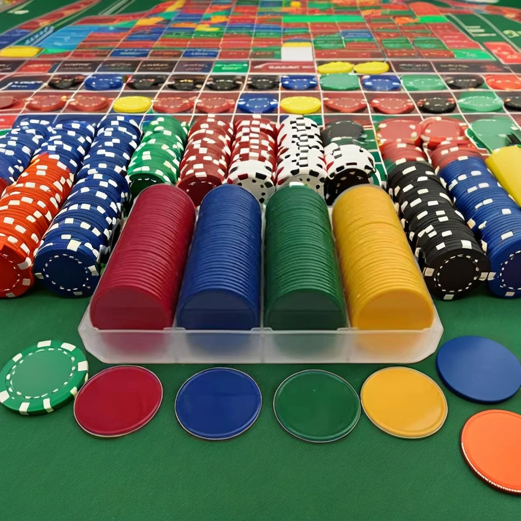 High Quality Monte Carlo Style Texas Ceramic Poker Chips Custom Logo round Shape Clay Bargaining Game Chips