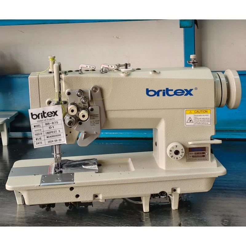 Hot sale BR-875 industrial  double stitch needle 2 needle lockstitch sewing machine with split needle bar