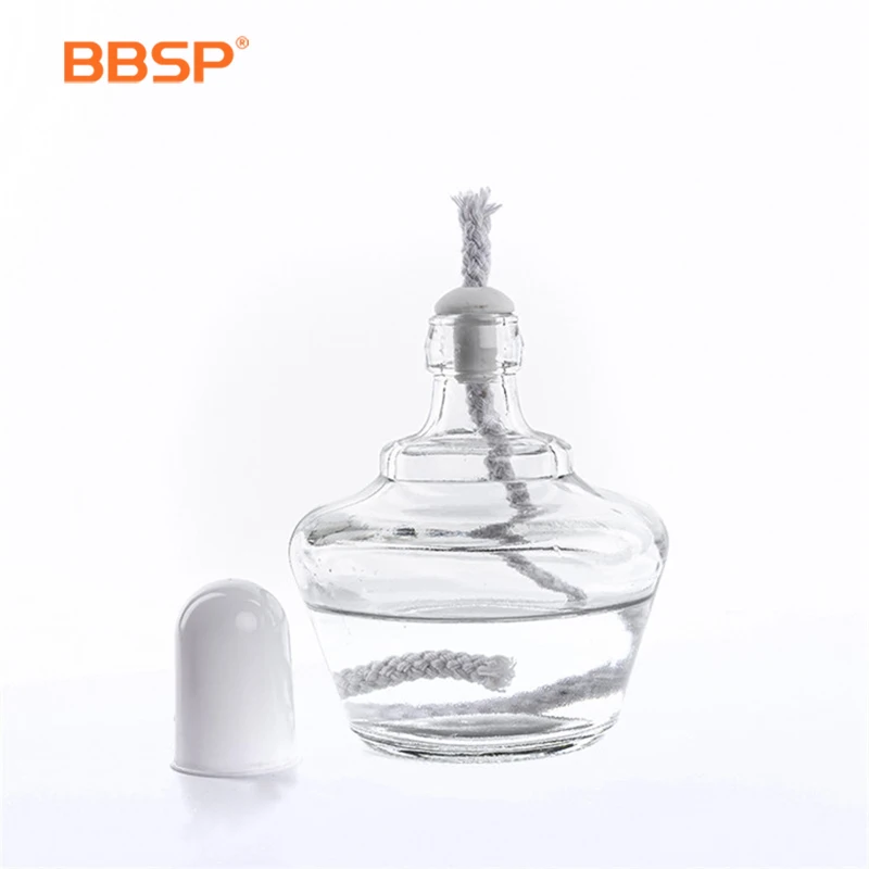 Лабораторная стеклянная спиртовая горелка для обучения, спиртовая Лампа с металлическим колпачком