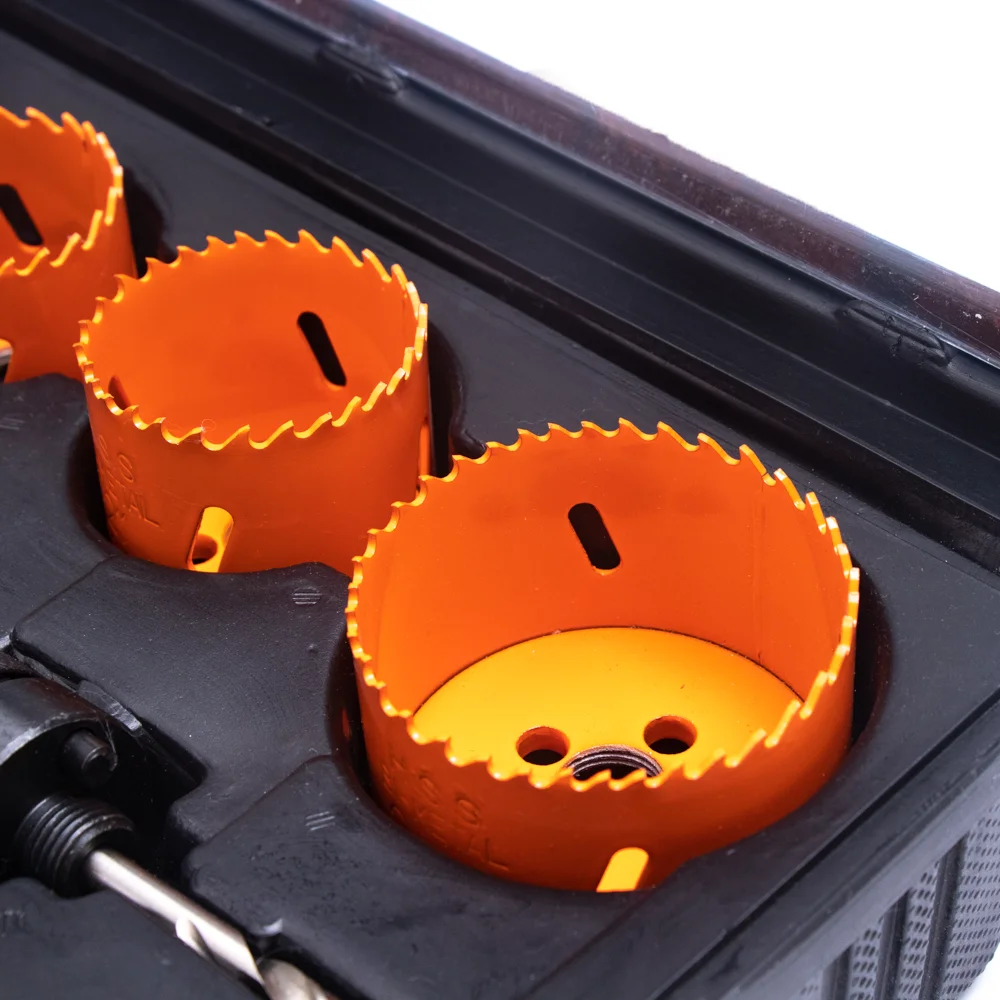 Hot Sale Masonry Tools HSS Core Drill Bit 9pcs Bi-Metal Hole Saw Set