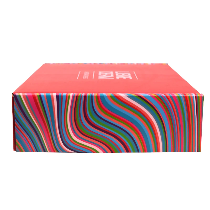 Бесплатный образец роскошная коробка для доставки логотипа на заказ подарочных поделок блестящего цвета