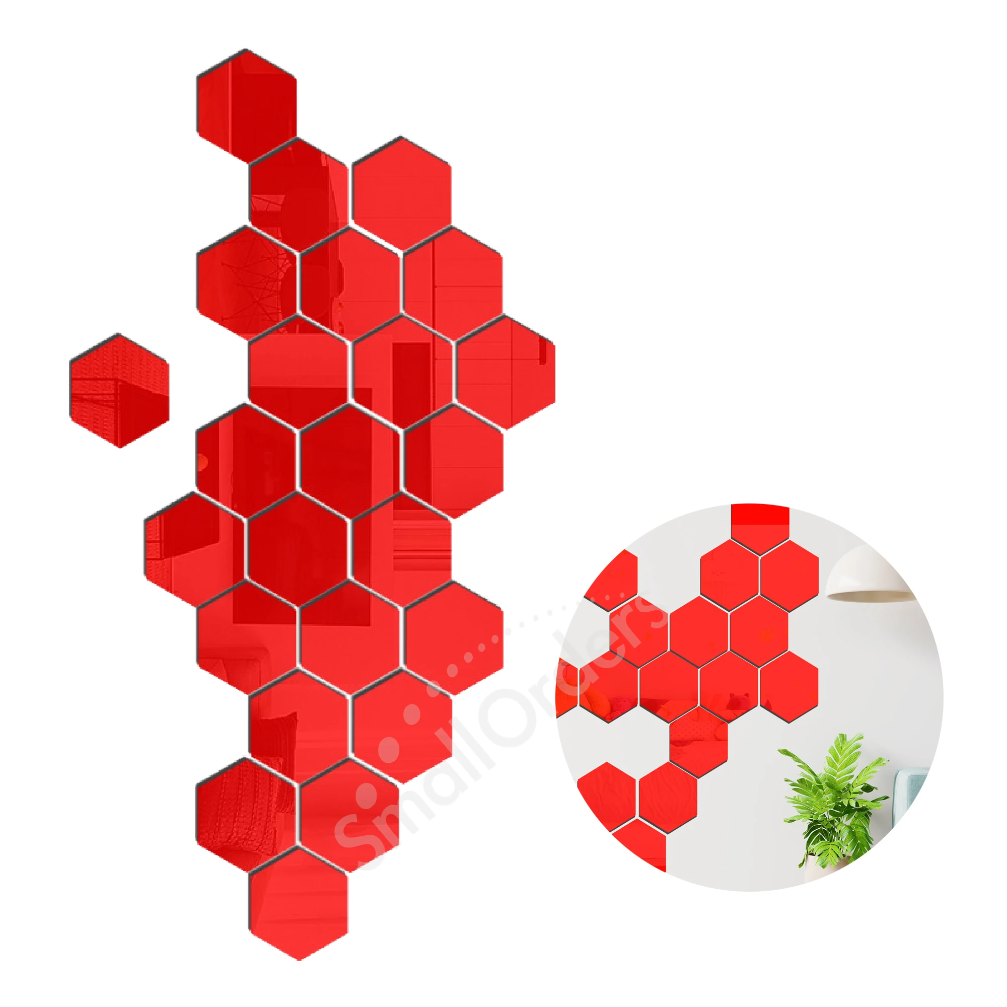 Custom Full Length Rectangular Bathroom Mirror Tiles Home Gym Door Wall Mounted Promotional HD Reflective Decorative Stickers