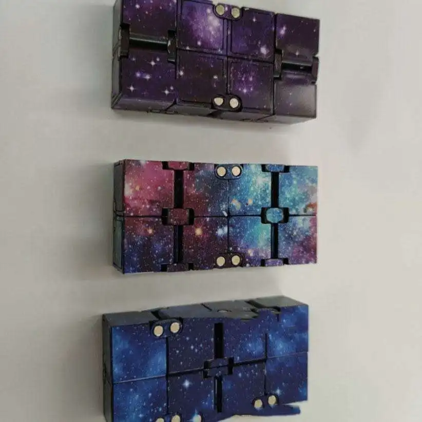 New Anxiety Relief Decompression Toy 3D Magic Magnetic Infinity Cube Fidget Toy Folding Magic Cube For Kids Game Puzzle Cube