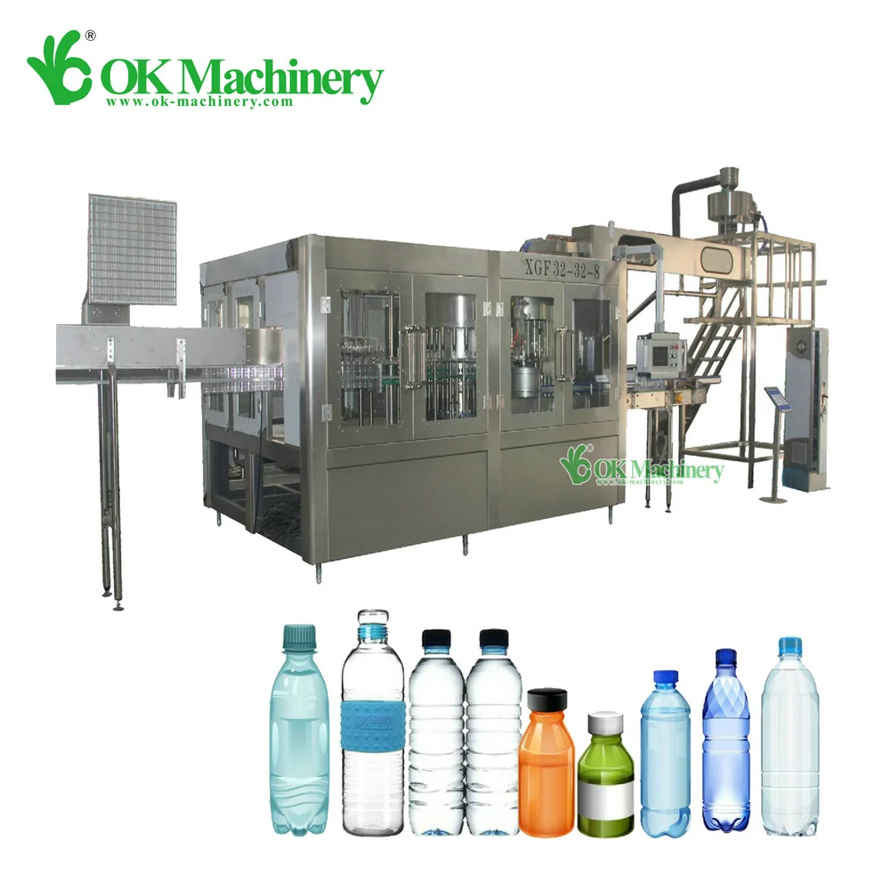 Stainless Steel  Plastic Mineral Natural Spring  Pure Water Bottle Making Filling Packing Producing Machine